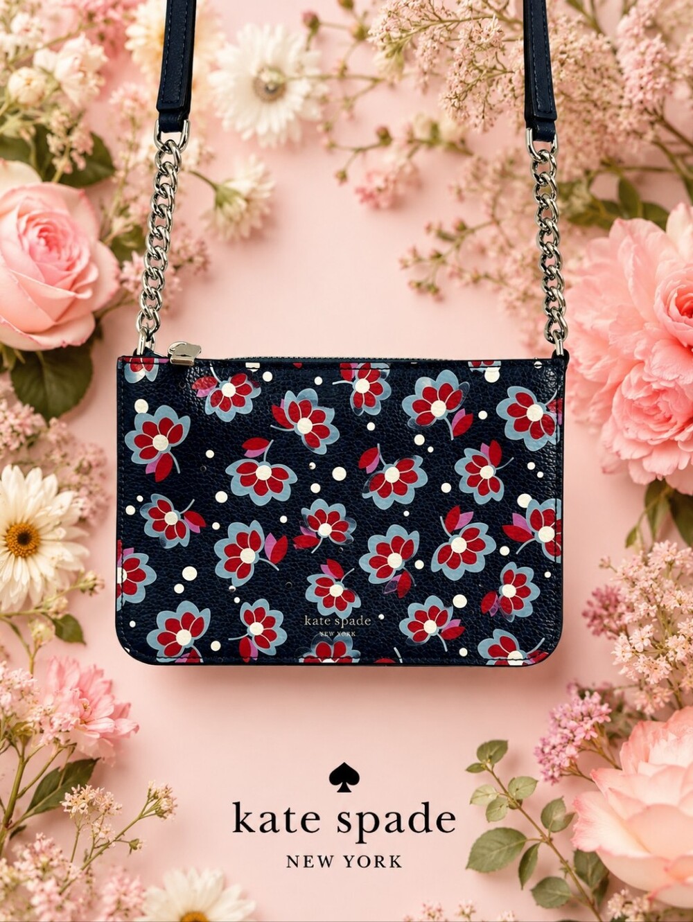 Kate Spade Leather Floral Crossbody Bag